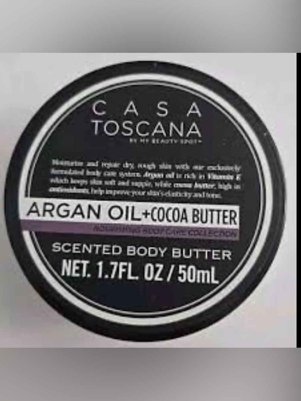 CASA TOSCANA Argan Oil + Cocoa Butter Body Butter 1.7oz